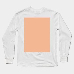 preppy abstract solid color pastel coral pink Long Sleeve T-Shirt